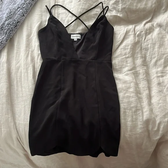 Superdown Joey Double Strap Mini Dress in Black Sz XXS - Picture 3 of 3